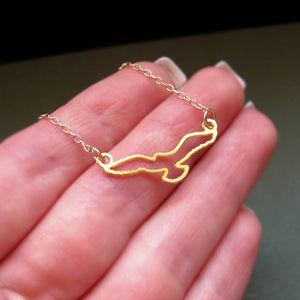 Gold Dove Pendant Necklace