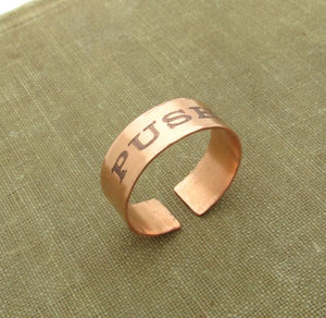 Personalized Copper ring for Men
