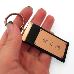 Engraved Text Key Chain