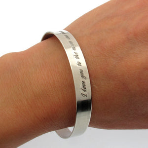 Mens Bracelet. Custom Sterling Silver Cuff - Anniversary Gift For Men