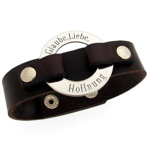 Personalized Leather Wristband for Men