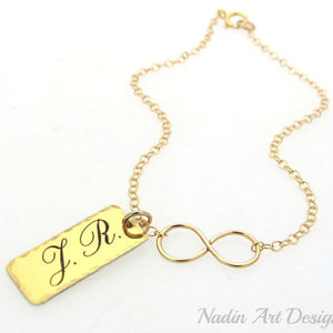 Gold Personalized Infinity Bracelet