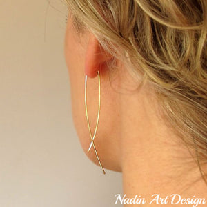 Long threader earrings