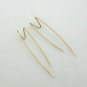 Geometric Gold Threader Earrings