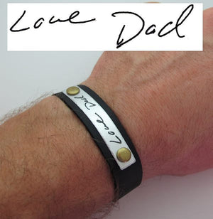 Personalized Handwriting Bracelet - Fathers Day Gift