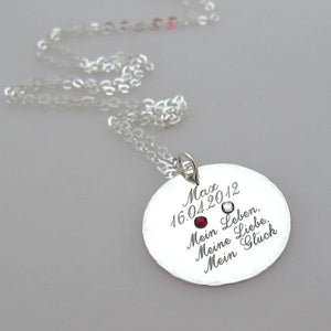 Personalized Quote Silver Necklace