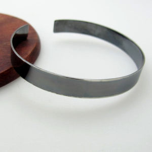Fine Black silver Cuff Bracelet for Men