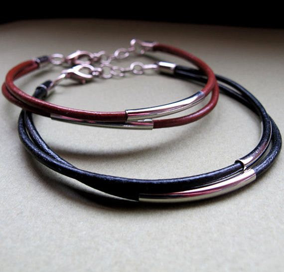 Leather cords bracelet