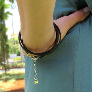 Boho Wrap Bracelet with Custom Initial