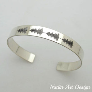 Soundwave silver cuff bracelet