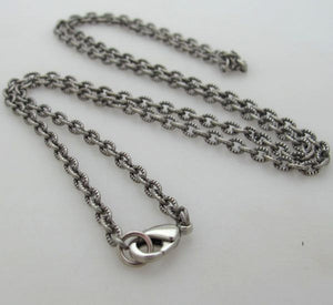 Thick Antique Silver Chain for Men