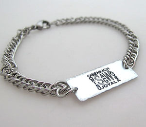 Chainmaille Bracelet - ID Bracelet for Men