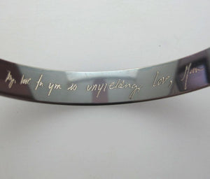 Custom Handwriting Engraved Bracelet