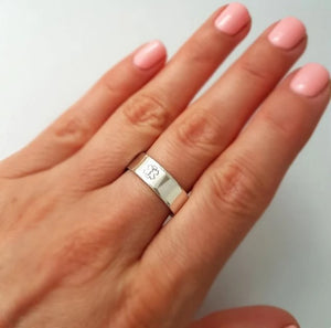 delicate medical alert ring for women - hidden recommendation engraved 