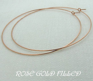 rose gold filled hoop earrings