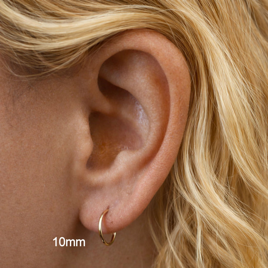 handmade gold hoops small size