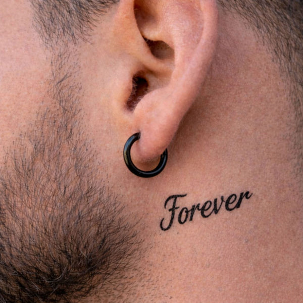 Black Huggie Hoop Earrings for Men & Women – Hypoallergenic Stainless Steel Hoop Earrings, Minimalist Unisex Jewelry Gift