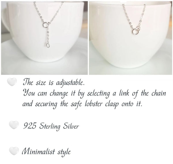 Teardrop Charms Necklace for Mom - Personalized Sterling silver Jewelry