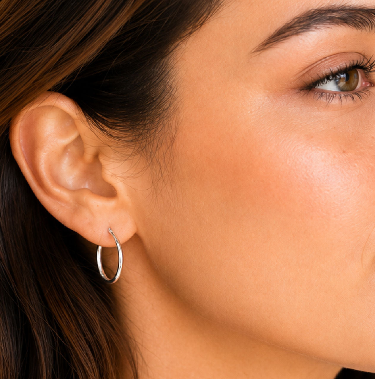 Small Sterling Silver Hoop Earrings 15mm