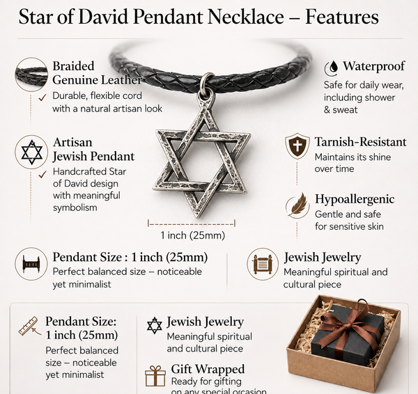 Star of David Pendant Jewish Necklace