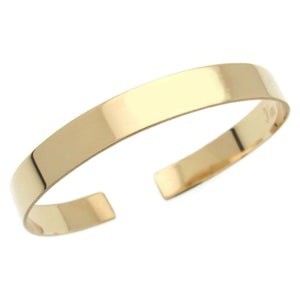 Plain Gold Bangle Bracelet - Wide Gold Filled Cuff Bracelet for Women