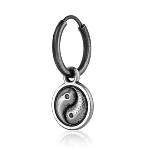 Yin Yang earring in black - Balance symbol earring