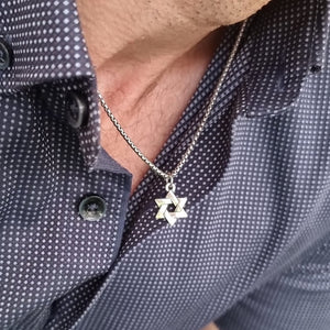 Small Star of David pendant for men