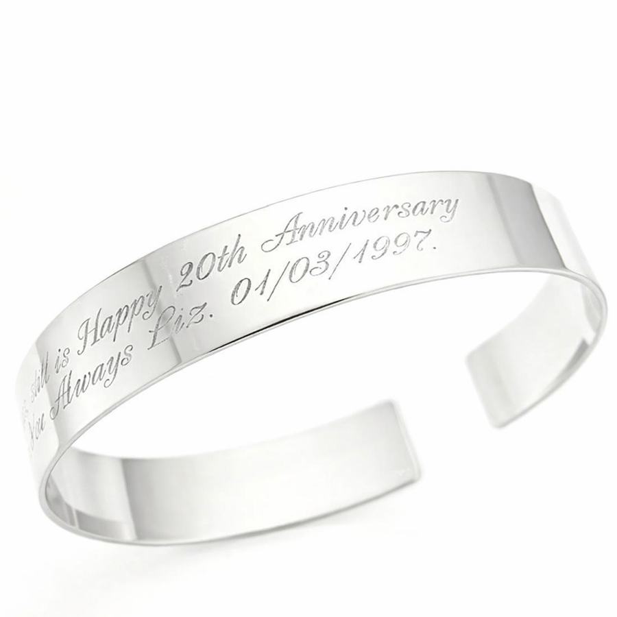 Wide Silver Cuff Bracelet For Men