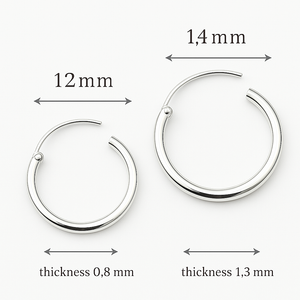 choose size hoops sterling silver
