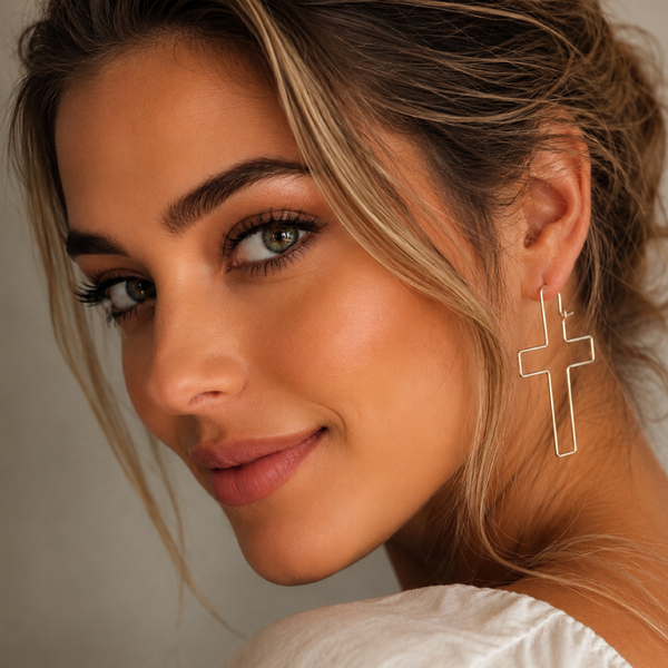 Cross Earrings - Fashion Gold Earrings