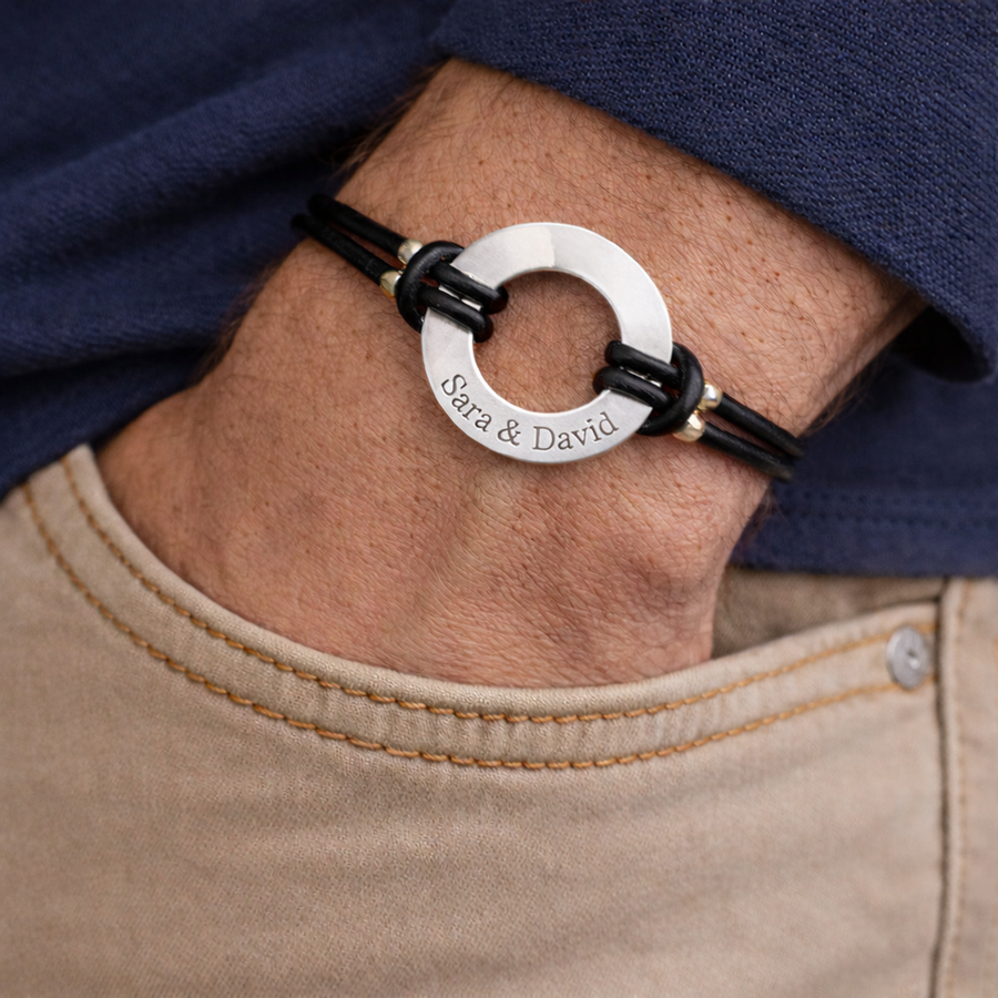 Latitude Longitude Coordinates Bracelet for men