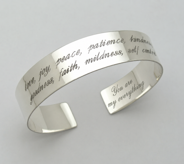 Silver Bracelet with Quote for Men