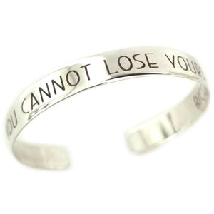 Inspiration Cuff bracelet for men - silver bangle cuff