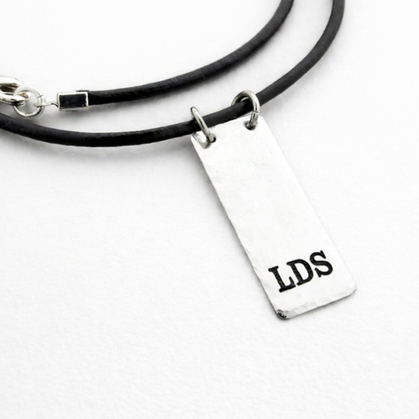 Custom Cross Necklace for men - Personalized Rectangular pendant