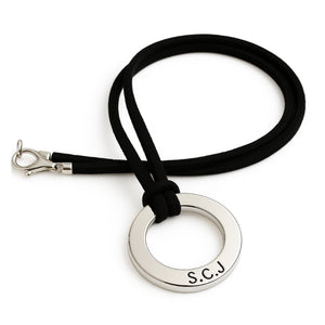 Circle Pendant Roman Numeral Necklace