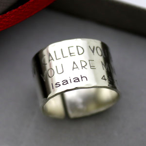 personalized Bible verse ring
