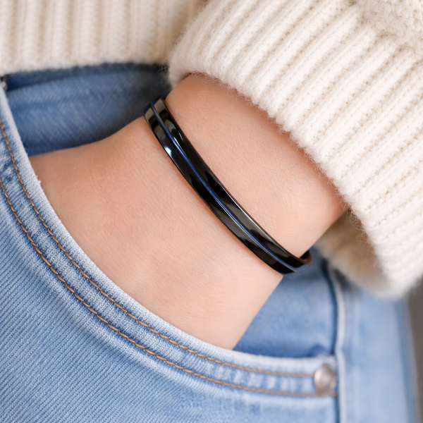 blue line women cuff bracelet