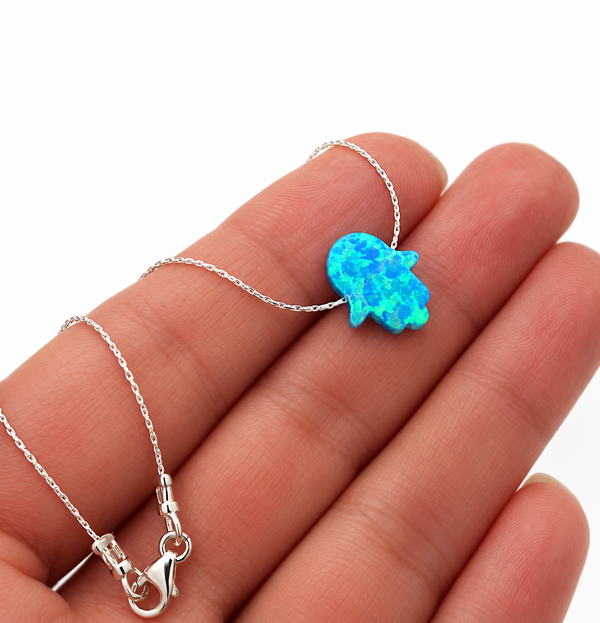 Hamsa Necklace - Jewish Lucky Jewelry - Fatima hand necklace
