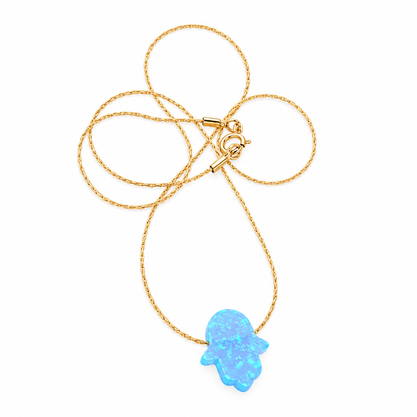 Hamsa Necklace - Jewish Lucky Jewelry - Fatima hand necklace