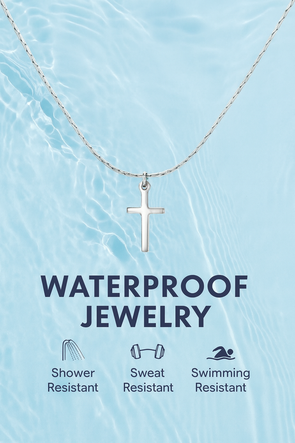 Cross Necklace - Silver Cross Pendant for Men