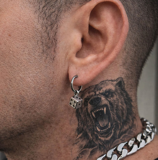 Dice Dangle Earring for Men