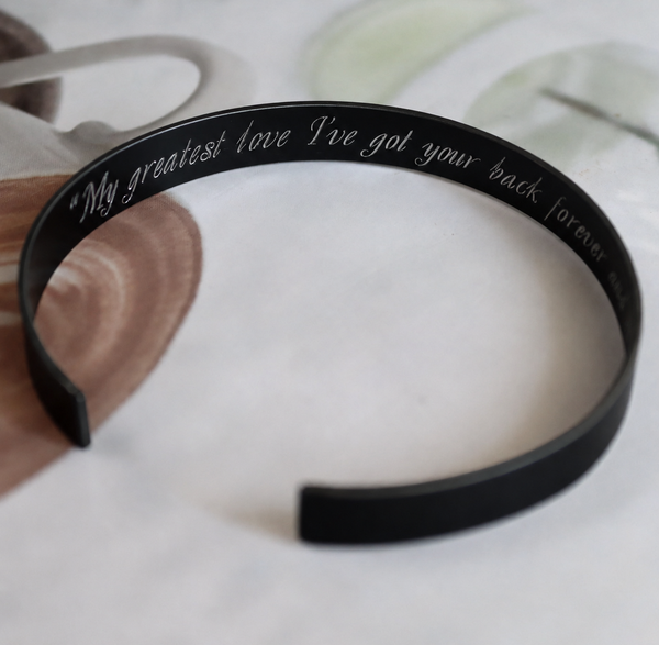 Personalized Mens Cuff Bracelet - Engravable Bracelets for men - Coordinates Cuff Bracelet