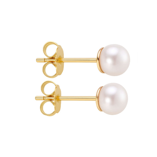 Wedding Jewelry - Pearl Stud Earrings in 14K Gold Filled