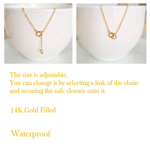 Gold Infinity Necklace with Initial Charm