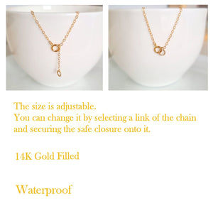 Gold Rectangular Tube Engraved Necklace