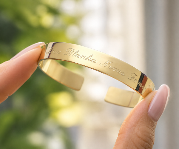 Inspirational Quote Bracelet - Gold Cuff