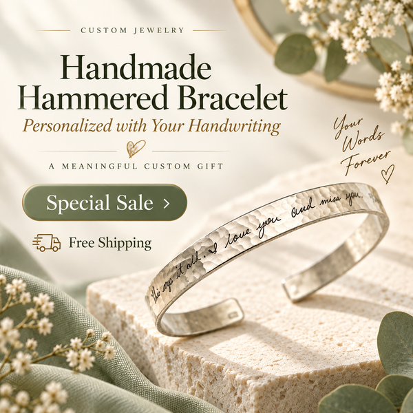 Custom Handwriting Bracelet for her / Personalized Signature engraving