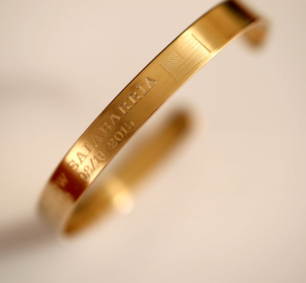 USA flag gold cuff bracelet