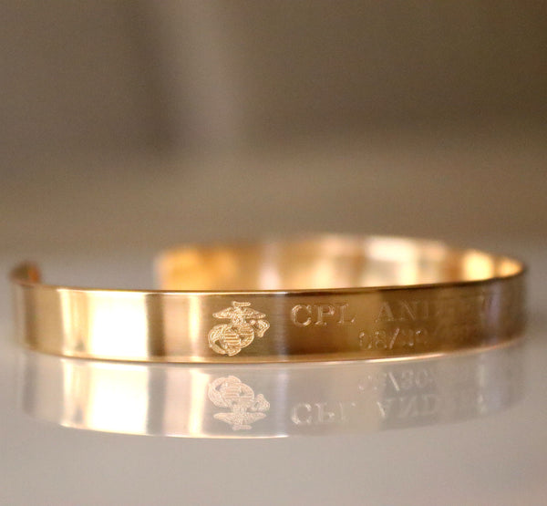 USMC gold cuff bracelet