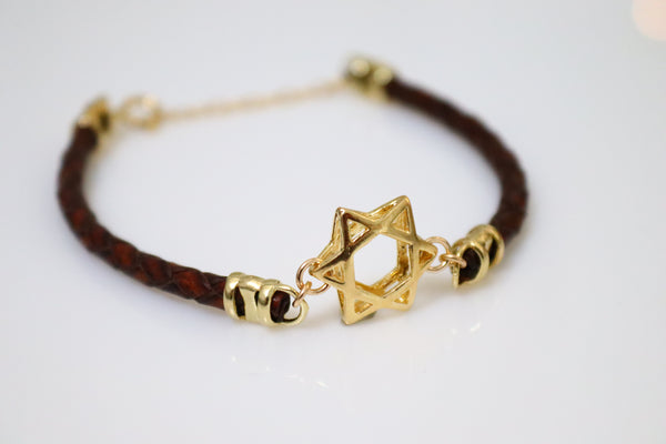 Jewish Star Bracelet for men - Jewish jewelry